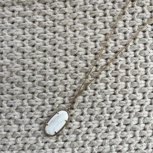 Kendra Scott White and Gold Pendant Necklace